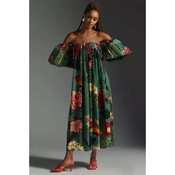 siddhartha bansal off-the-shoulder dress Anthropologie Siddhartha Bansal Off-The-Shoulder Dress